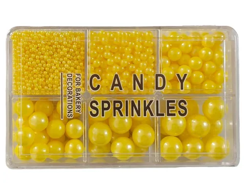 Vista 31 de Perlas negras comestibles en 5 tamaños de chispas de azúcar de 4.59 oz/4.6 onzas, 2,4,7,10,12 in, perlas de caramelo para decoración de pasteles