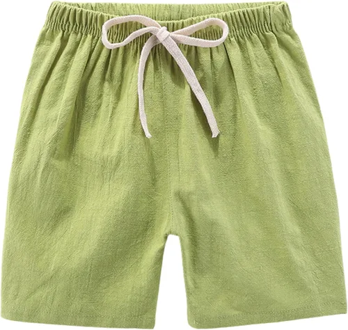 Vista 3 de AMEBELLE Paquete de 3 bermudas ligeras de lino y algodón para bebés y niños pequeños