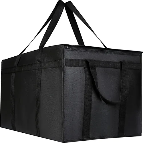 Vista 30 de musbus - Paquete de 2 bolsas aislantes reutilizables para comestibles, bolsa enfriadora plegable para comestibles, bolsa aislante grande resistente