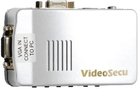 Vista 4 de VideoSecu PC a TV Convertidor VGA a RCA S-Video Mac Ordenador portátil a Composite Video Switcher 1L7