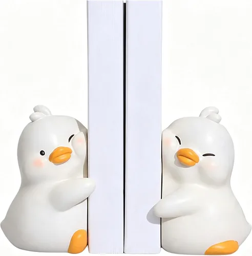 Vista 11 de Lindos sujetalibros decorativos de capibara que se abrazan, extremos únicos de libros con temática animal para sostener libros, soporte creativo