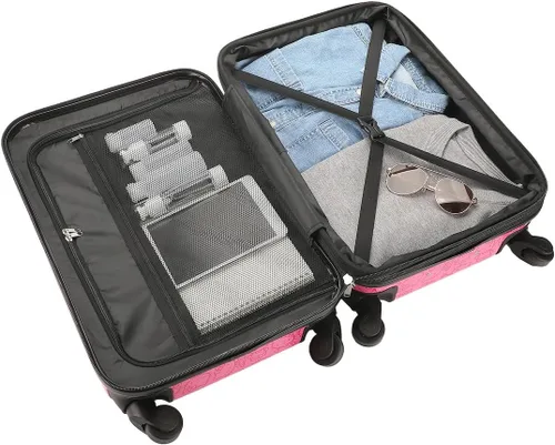 Vista 6 de Bioworld Hello Kitty Sentado Personaje Rosa 20" Adulto ABS Equipaje