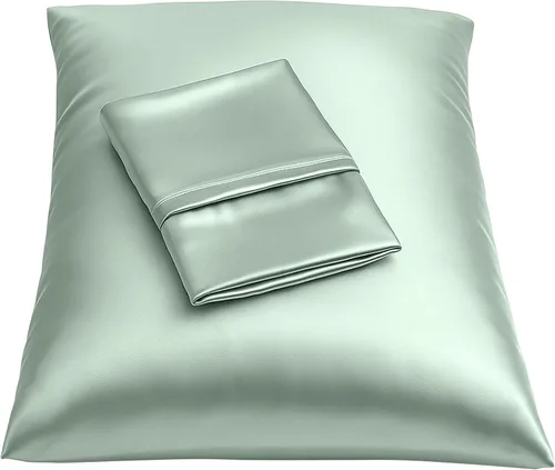 Vista 20 de ShopBedding - Lujosa funda de almohada de satén para el cabello, 2 unidades, satinada, estándar, con cremallera, estampado de cebra marrón