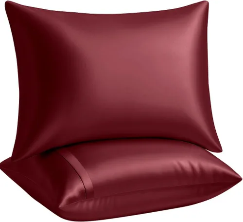 Vista 9 de ShopBedding - Lujosa funda de almohada de satén para el cabello, 2 unidades, satinada, estándar, con cremallera, estampado de cebra marrón
