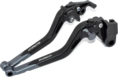 Vista 10 de Long Size Brake Lever Clutch Lever for Yamaha Fazer FZ-1 FZ-8 FZ-6 FZ-6R FZS600, CNC Aluminum Alloy Made (Black)