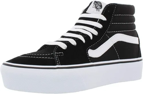 Vista 10 de Vans Sk8-Hi - Zapatillas de skate unisex de alta calidad, cómodas y duraderas en suela de goma gofrera Negro (negro/blanco)