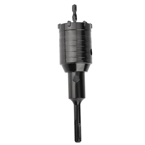 Vista 11 de Sierra perforadora para hormigón de 4.016 in / 4 pulgadas con varilla de conexión SDS Plus de 8.661 in, sierra de orificio para hormigón y cemento