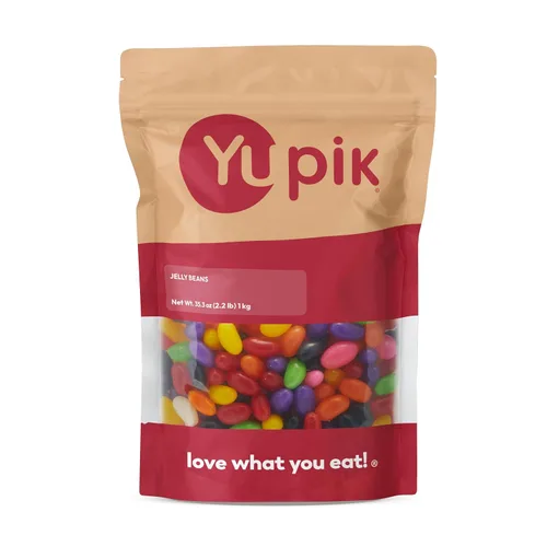 Vista 4 de Yupik Caramelos de cereza ácida, 2.2 libras (35.2 onzas), bolas con sabor a cereza, dulce y agrio, gomitas rojas masticables, golosinas divertidas
