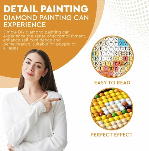 Vista 6 de LGANHAPY Pintura de diamantes Dawn con punta iluminada Kits de pintura de diamantes grandes 5D con accesorios para adultos Pintura de diamantes