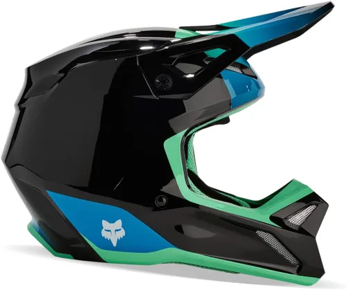 Vista 3 de Fox Racing Casco unisex para motocross V1, negro/azul, XL