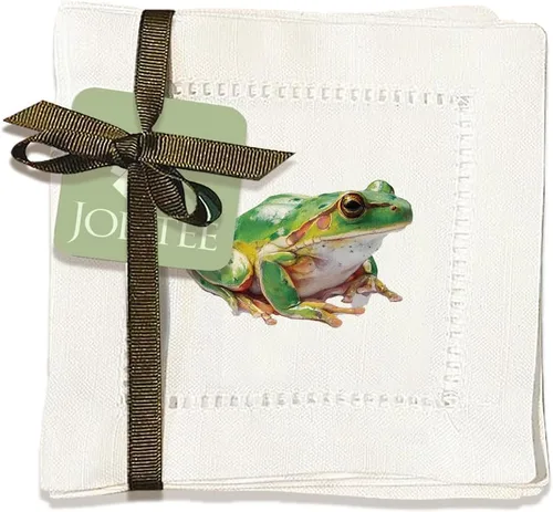 Vista 15 de Jolitee Servilletas decorativas de cóctel con punto vainica, 6 x 6 pulgadas, lavables, similares al lino, hechas a mano para el entretenimiento