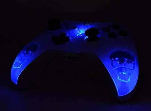 Vista 6 de Rapid Fire Custom Standard Modded Controller Compatible with Xbox One SX 40 Mods for All Major Shooter Games (3.5 mm Jack) (Skulls White)