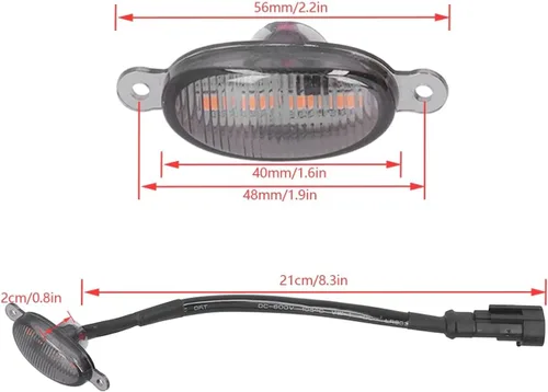 Vista 2 de Luces LED universales para parrilla delantera, iluminación ámbar para rejilla de auto, LED decorativo para automóvil, camioneta, SUV, todoterreno