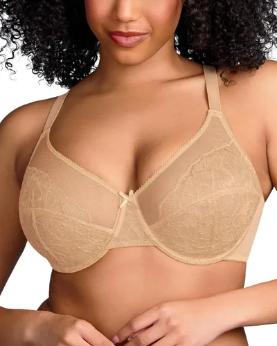 Vista 20 de HSIA Sujetadores minimizadores para mujer Enchante Lace Underwire Bra para Beige almendra
