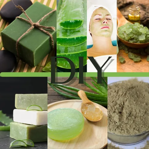 Vista 4 de Polvo de hoja de aloe vera 100% natural puro Aloe Barbadensis 0.50 libras / 8.01 oz