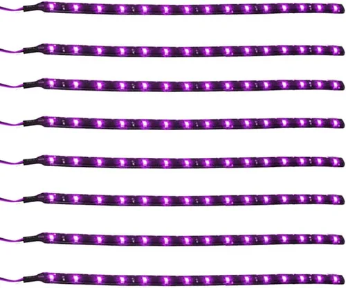 Vista 3 de Esupport - Tira flexible de luces para auto, 8 unidades, 30 cm/11.8 pulgadas, 15 Ledes, SMD, resistente al agua