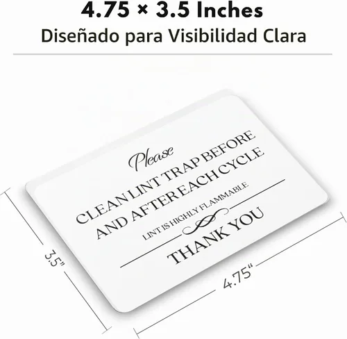 Vista 4 de Señal de trampa de pelusa limpia (imán de 4.75 x 3.5 pulgadas) - Productos Blanco