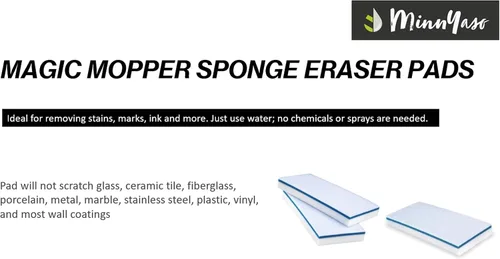 Vista 4 de Magic Mopper - Almohadilla de esponja para mopa Compatible con Swiffer Wet Jet y mopas húmedas de 12 pulgadas Almohadilla de esponja mágica