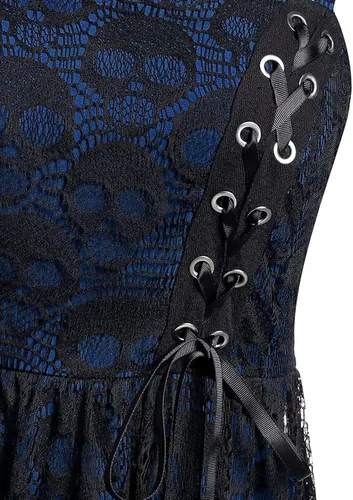 Vista 5 de Vestido de Halloween para mujer talla grande con malla de encaje sin mangas vestido de camisola