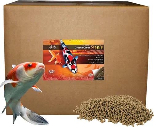 Vista 11 de CrystalClear Alimento de pescado de estanque básico para Koi y Goldfish, bolsa de 2.2 libras Protein packed floating pellets for summer nutrition