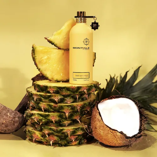 Vista 5 de Montale Oud Sapporot Eau de Parfum, 3.4 fl oz / 3.4 fl oz – Fragancia de nicho unisex Fruity Oud Piña, vainilla, coco