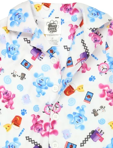 Vista 5 de Nickelodeon Blue's Clues & You - Conjunto de pijama de franela para niños pequeños