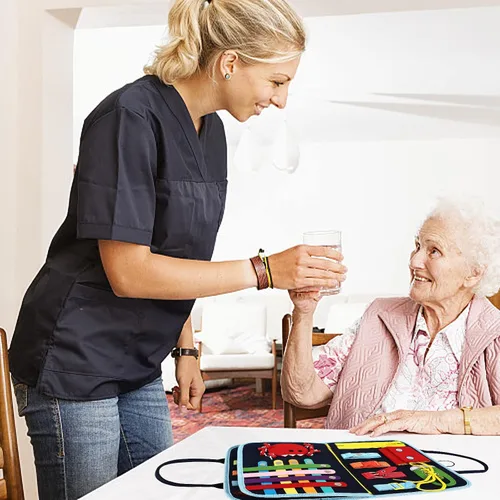 Vista 7 de Manta antiestrés para adultos con demencia, actividades de demencia para personas mayores, productos de demencia de Alzheimer para ancianos, tablero