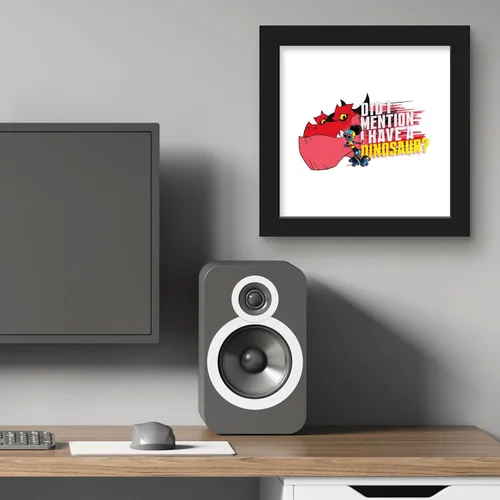 Vista 5 de Trends International Gallery Pops Marvel Moon Girl and Devil Dinosaur - Arte de pared con texto en inglés "I Have A Dinosaurio", versión enmarcada