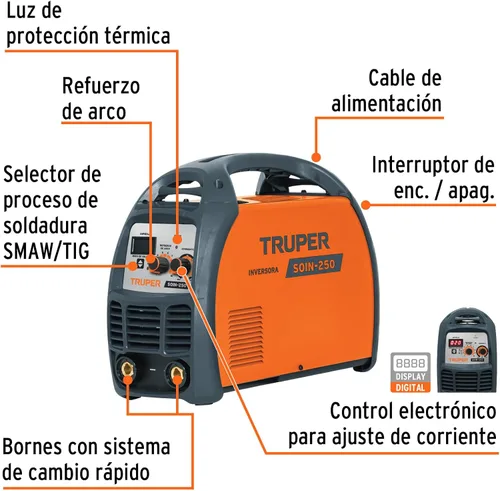 Vista 2 de Soldaduras inversas, 250 A, 220 V