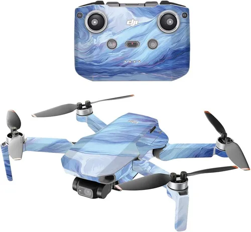 Vista 14 de MightySkins - Compatible con DJI Mini 2 Dron portátil - Angry Ripple Funda protectora de vinilo duradera y única Fácil de aplicar, quitar