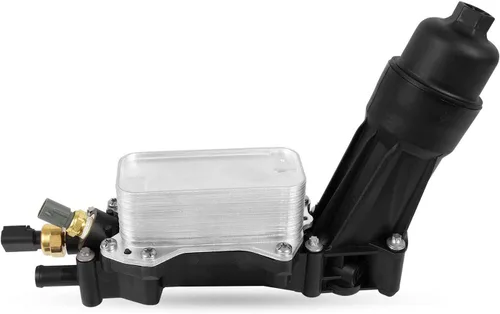 Vista 3 de Adaptador de carcasa de filtro de enfriador de aceite de motor compatible con Jeep Wrangler Dodge Charger Chrysler Town&Country de 3.6L 2014-2017