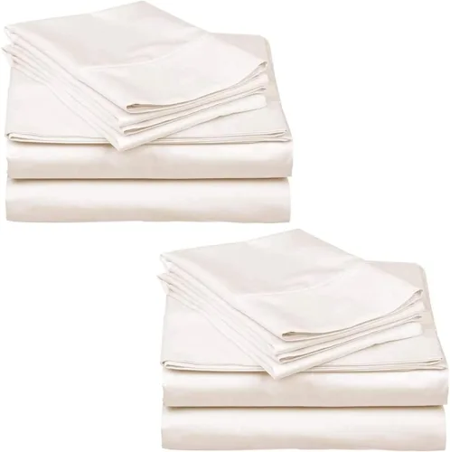 Vista 58 de Mattress-Homes Juego de sábanas de 4 piezas ultra lujosas 100% algodón suave de fibra larga de 16 pulgadas de profundidad, tamaño individual lavable