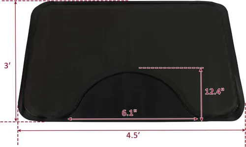 Vista 7 de Winado Tapete de salón de 3 x 4.5 pies para estilista, tapete para silla de peluquería y peluquería, tapete antifatiga de 1/2 pulgada de grosor