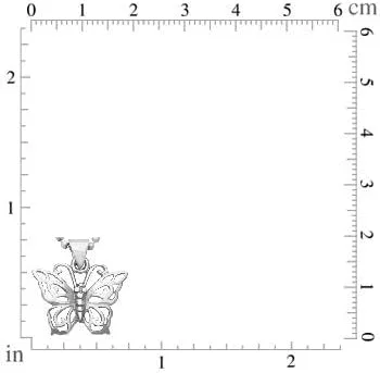 Vista 2 de Mimi - Colgante de plata de ley 925 con diseño de mariposa, Plata esterlina