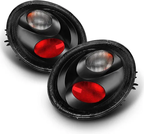 Vista 2 de AmeriLite Luces traseras Altezza negras transparentes para Volkswagen Beetle 1998-2005 - lado del pasajero y del conductor Negro