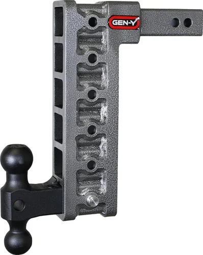 Vista 10 de GEN-Y Hitch Enganche de caída con soporte de doble bola para receptor de 2 pulgadas, caída de 5 pulgadas con 3 posiciones ajustables, capacidad
