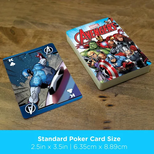 Vista 5 de AQUARIUS Marvel Avengers Comics - Juego de cartas de 3 pulgadas, multicolor
