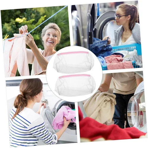 Vista 8 de 5 piezas de poliéster bolsa de ropa de malla bolsas de lavandería bolsas de lencería para lavar delicadas lavadora bolsa de lavandería bolsas