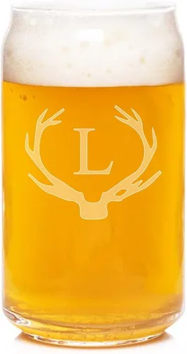 Vista 14 de Abby Smith Antler - Copa de cristal con grabado inicial