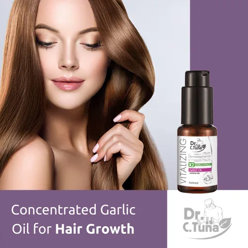 Vista 6 de FARMASI Dr. C. Aceite de ajo vitalizante de atún, aceite para el crecimiento del cabello para un cabello más grueso, más largo y más saludable