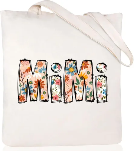 Vista 15 de Andeiltech Bolsa de lona para mujer, bolsa de viaje estética, bolsa de hombro reutilizable, regalo de cumpleaños para mamá