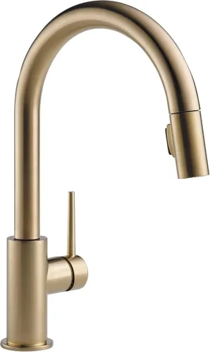 Vista 9 de Delta Faucet Trinsic - Grifo de cocina de níquel cepillado, grifos de cocina con rociador extraíble, grifo para fregadero de cocina con acoplamiento