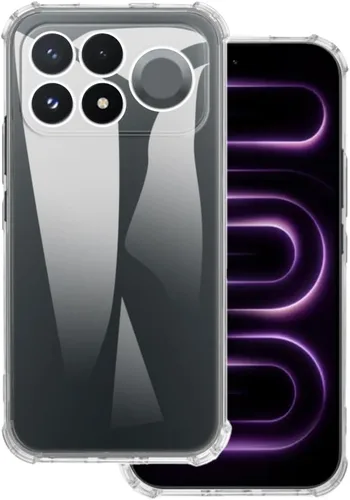 Vista 2 de Funda y cordón para Redmi K100 Pro Max 5G - transparente+negro Juego de 6.9 pulgadas que incluye funda protectora y correa desmontable para el Funda