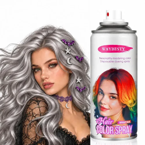 Vista 13 de Spray temporal de color rojo para el cabello para niños, mujeres