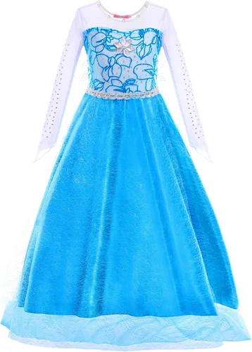 Vista 7 de Familycrazy Princess Costume, Princess Dresses for Girls Dress up Fancy Halloween Christmas for Toddler with Accessories
