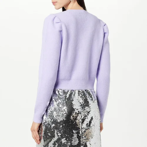 Vista 2 de The Drop Suéter de punto trenzado con mangas abullonadas Gloria para mujer