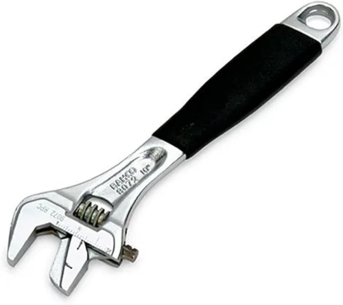 Vista 11 de Bahco 6" SAE Ergo - Llave industrial combinada ajustable/para tubos con acabado negro, boca reversible para doble funcionalidad, dientes agresivos