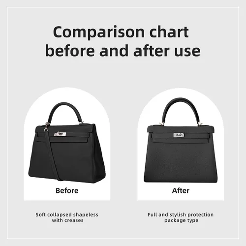 Vista 4 de DGAZ Organizador de bolsas, organizador de bolsas de seda, organizador de bolsos y bolsos Simplicity, se adapta a bolsas Kelly mini I mini II