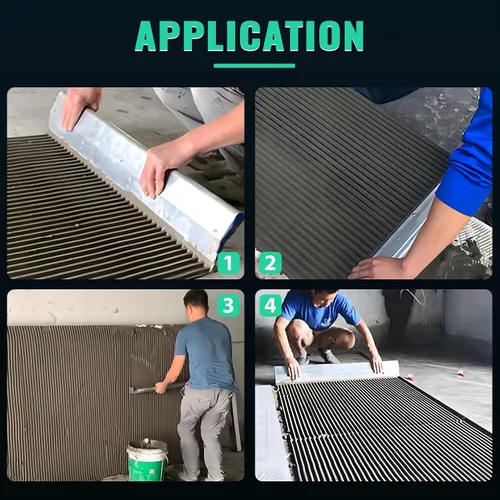 Vista 6 de Tile Tools - Paleta cuadrada de muesca de 29.5 in/30 pulgadas, suelo de baldosas grandes Reinforced Steel Blade, Deep Notch Design, Comfortable