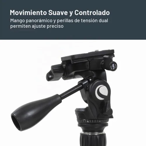 Vista 4 de Celestron 82051 Hummingbird Cabezal de Trípode de Acción Rápida Pan Tilt para Telescopio Terrestre, Binoculares o Cámara, Negro